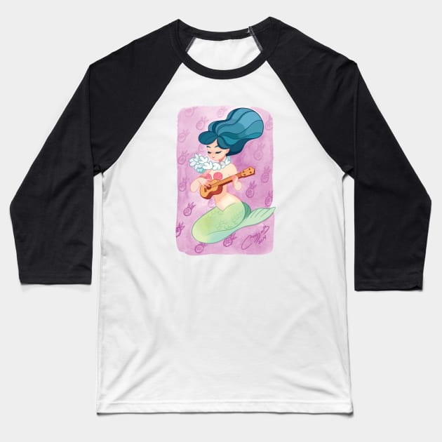 ukulele Baseball T-Shirt by melivillosa